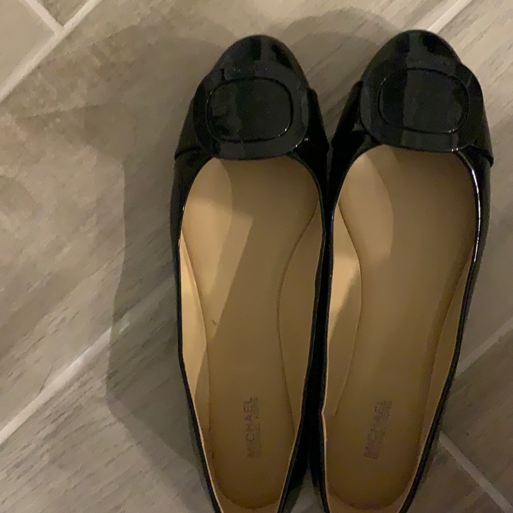 Michael Kors patent ballet flats